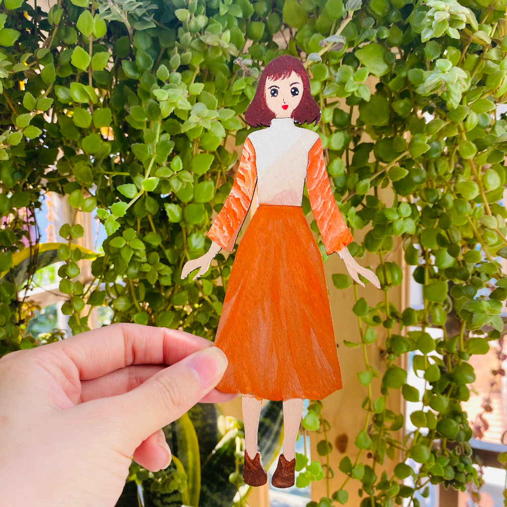 Bộ búp bê gỗ tô màu cho bé - Nhà thiết kế thời trang tương lai