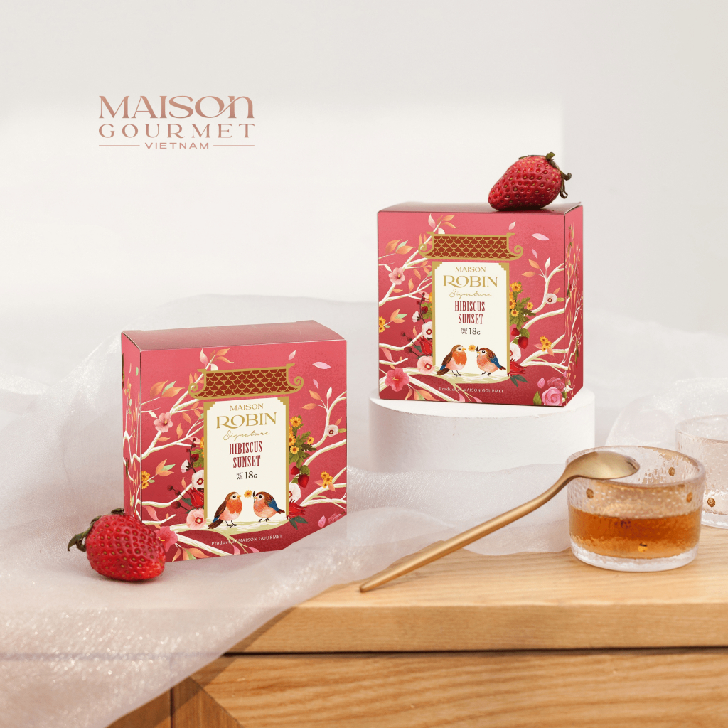 Trà Hibiscus Sunset 18g Maison Gourmet - Giàu Vitamin C, Tăng Cường Sức Đề Kháng