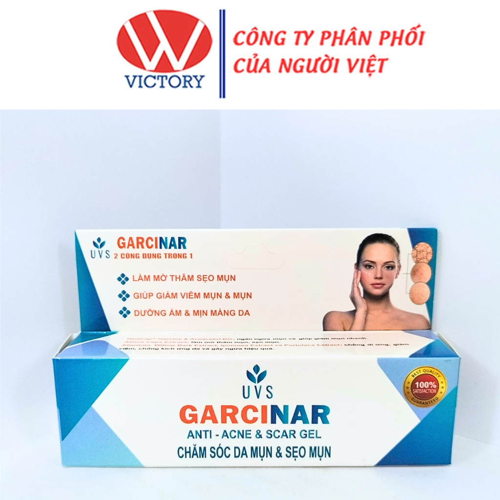 Kem UVS Thái Garcinar ngăn ngừa mụn / FadeScar mờ thâm sẹo / Cepasilk giảm khô ngứa do sẹo - 10ml - VIC Pharmacy