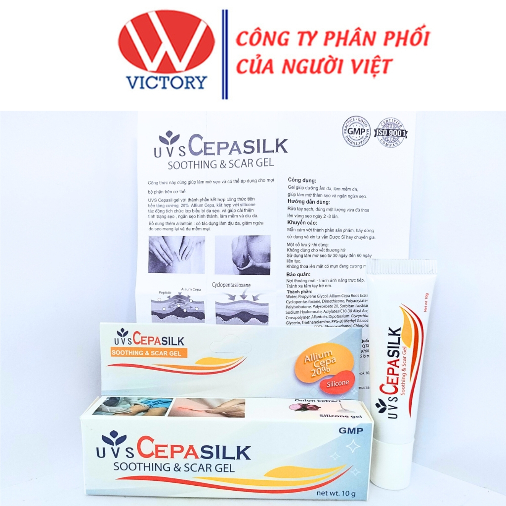 Kem UVS Thái Garcinar ngăn ngừa mụn / FadeScar mờ thâm sẹo / Cepasilk giảm khô ngứa do sẹo - 10ml - VIC Pharmacy