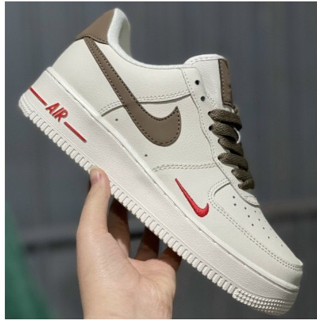 Giày Nike Air Force 1 Vệt Nâu -  Nike_Air force 1 Nâu Trắng Sneaker Unisex Nam Nữ Hàng cao cấp  hottrend 2023 (F