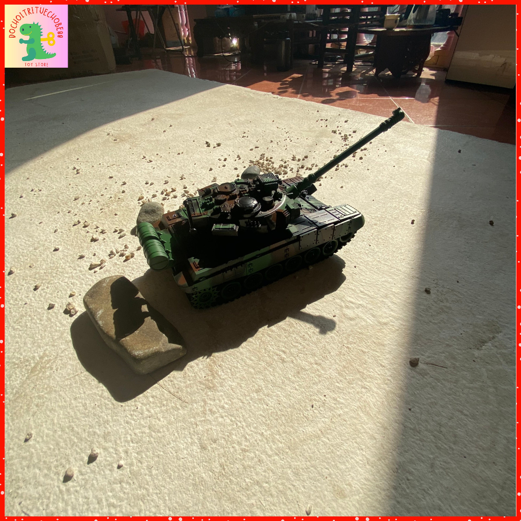 Xe tăng T90 điều khiển từ xa, mô hình xe tăng xoay nòng, bắn súng, âm thanh chân thật, đồ chơi xe điều khiển cho bé