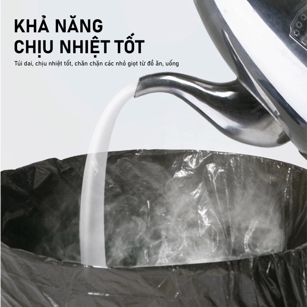 Túi Đựng Rác Tự Phân Huỷ Có Dây Rút Loại 45x50 cm - 15 túi/cuộn - Tiện Dụng Sạch Sẽ Thông Minh