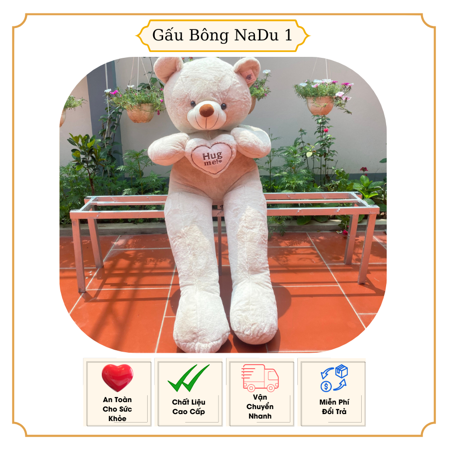 Gấu Teddy Ôm Tim 1m