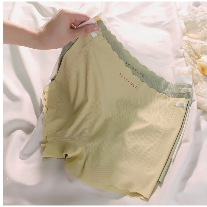 Quần Lót Đùi Mặc Váy Su Lạnh Viền Sóng Gân Tăm Co Giãn Cạp Chống Tụt 6689