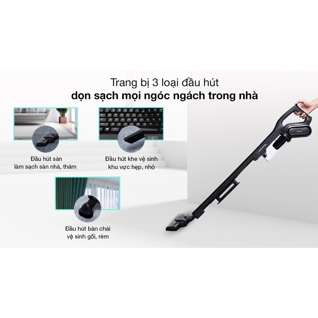 Máy Hút Bụi Cầm Tay DEERMA DX700S, Công suất 600W, Lực hút 15000Pa, Công nghệ lốc xoáy - Pro Cyclone, Bảo hành 24 tháng