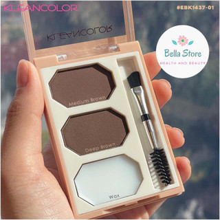 Bộ kit kẻ chân mày bột và sáp Kleancolor Eyebrow
