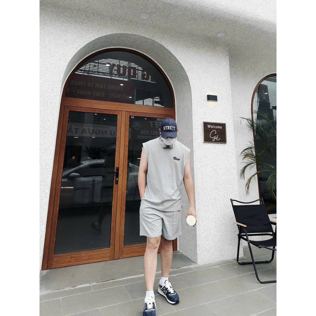 Bộ nam tanktop thể thao ICRAZY, không kèm áo thun trong, chất da cá mát mẻ, phong cách năng động, unisex