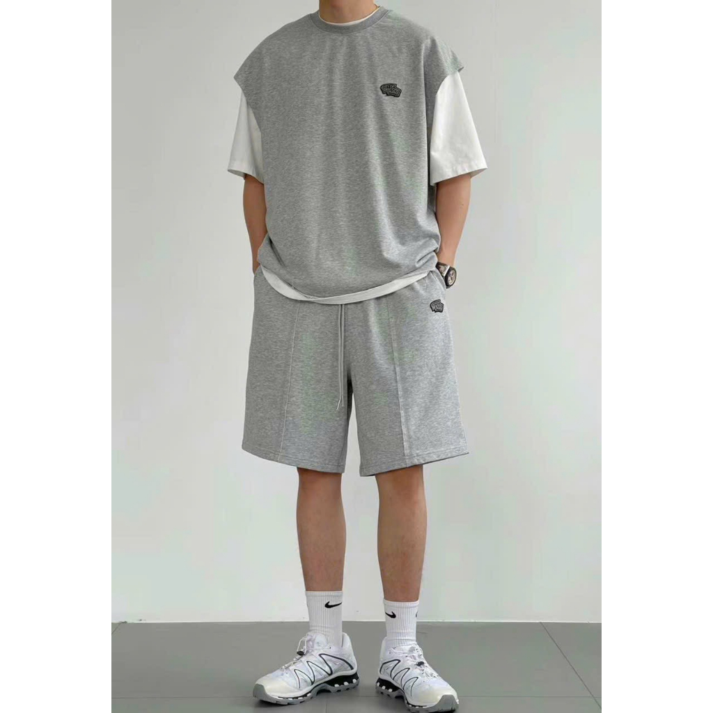 Bộ nam tanktop thể thao ICRAZY, không kèm áo thun trong, chất da cá mát mẻ, phong cách năng động, unisex