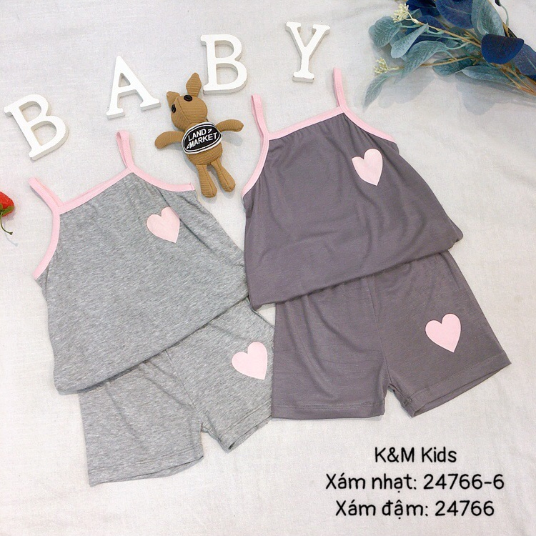 Sét đồ 2 dây trái tim quần màu
