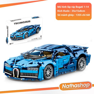 Mô hình lắp ráp lego nathashop siêu phẩm xe bugatti divo technic 1:14 1355 pcs