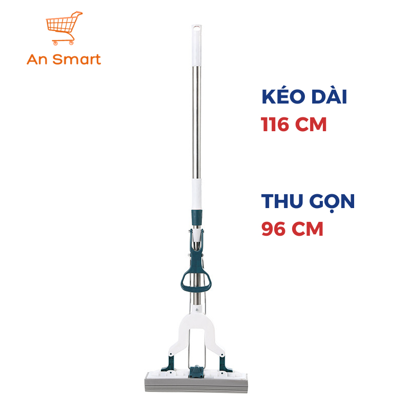 Cây Lau Nhà Tự Vắt Siêu Hút Nước, Chổi Lau Nhà Thông Minh Mút Xốp, Cây Chà Sàn Siêu Mút Nước