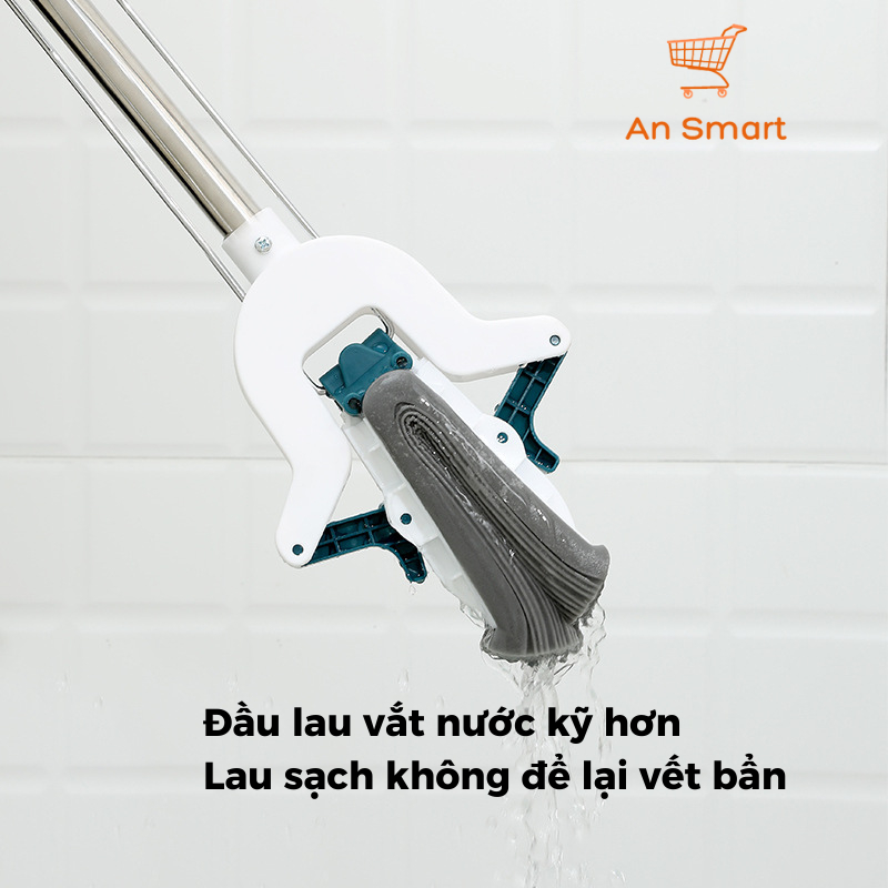 Cây Lau Nhà Tự Vắt Siêu Hút Nước, Chổi Lau Nhà Thông Minh Mút Xốp, Cây Chà Sàn Siêu Mút Nước