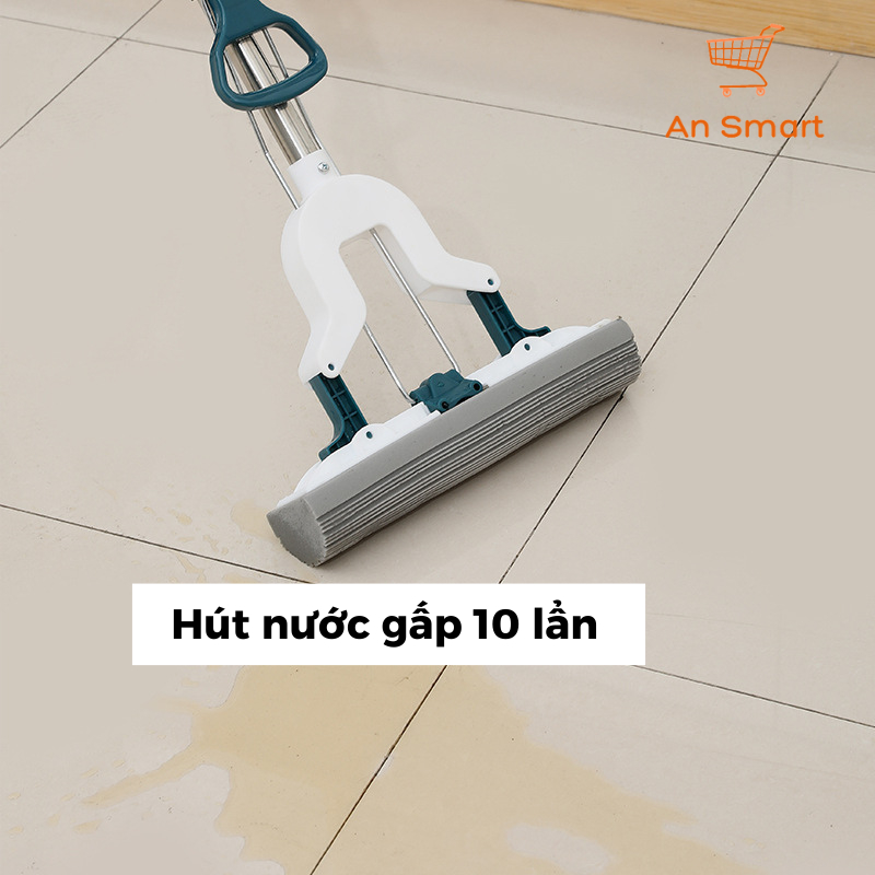 Cây Lau Nhà Tự Vắt Siêu Hút Nước, Chổi Lau Nhà Thông Minh Mút Xốp, Cây Chà Sàn Siêu Mút Nước