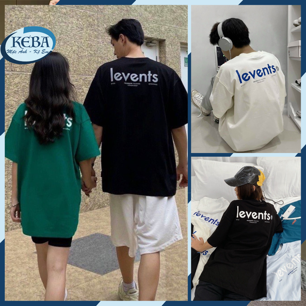Áo thun tay lỡ unisex LEVENTS form rộng - Áo phông KEBA nam nữ không nhăn, xù lông