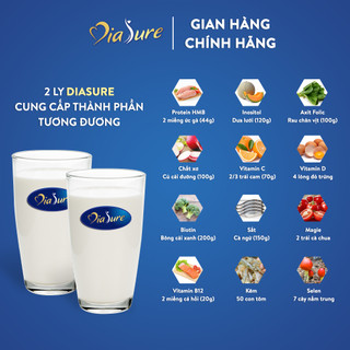 Thùng (8 LON 850G) Thực Phẩm Chuyên Biệt DiaSure (Nano Canxi, Omega369, Protein HMB,..)