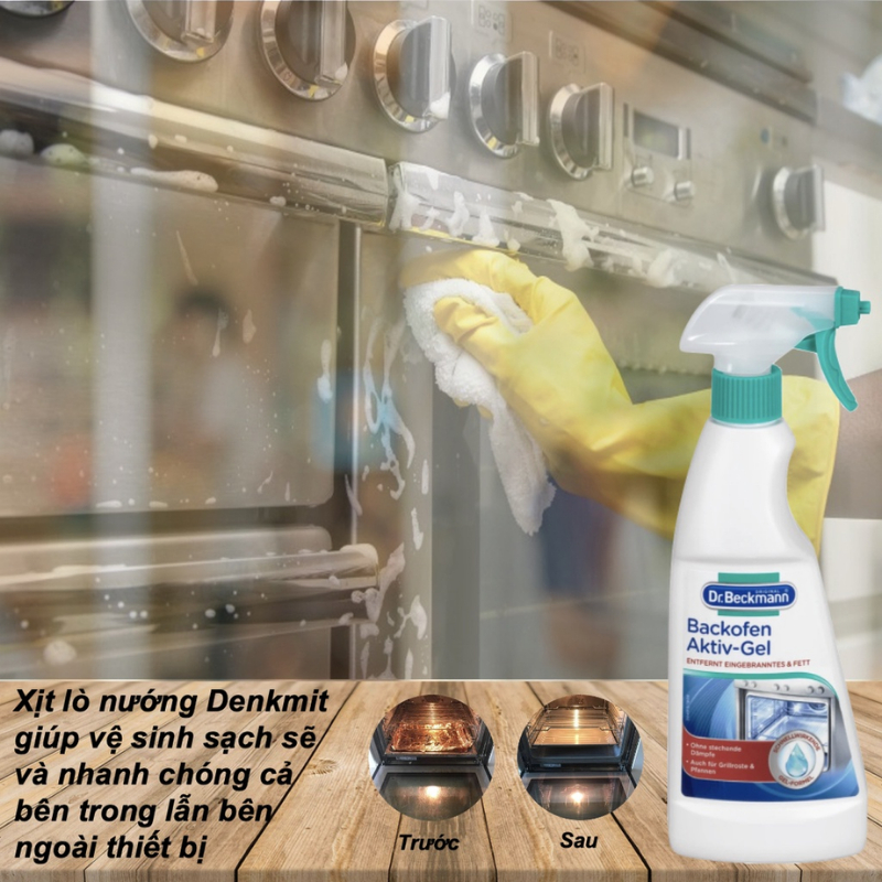 Dung dịch vệ sinh nồi chiên không dầu, lò vi sóng, lò nướng DR. BECKMANN 375ml