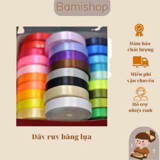 1 mét dây ruy băng lụa các màu bản 2cm/ ruy băng lụa 2cm