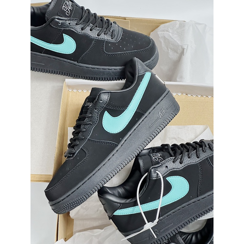 JDK STORE_Giày Sneaker Af1 Tiffany Đen Full Móc Xanh Min Siêu Cấp