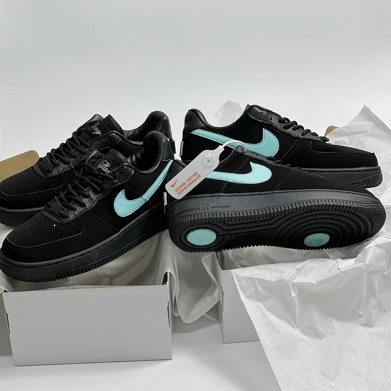 JDK STORE_Giày Sneaker Af1 Tiffany Đen Full Móc Xanh Min Siêu Cấp