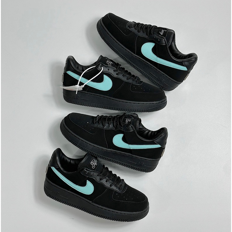 JDK STORE_Giày Sneaker Af1 Tiffany Đen Full Móc Xanh Min Siêu Cấp