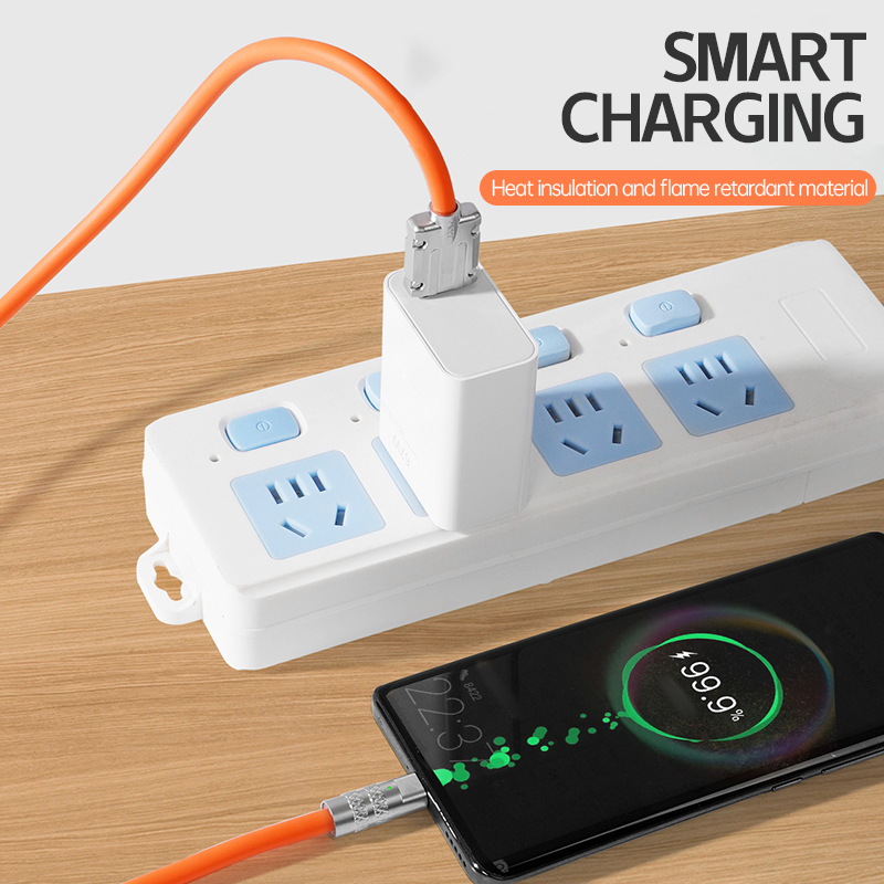 Dây Cáp Sạc Nhanh 120W 6A Bằng Hợp Kim Kẽm Và silicon Cho type-c / Micro USB