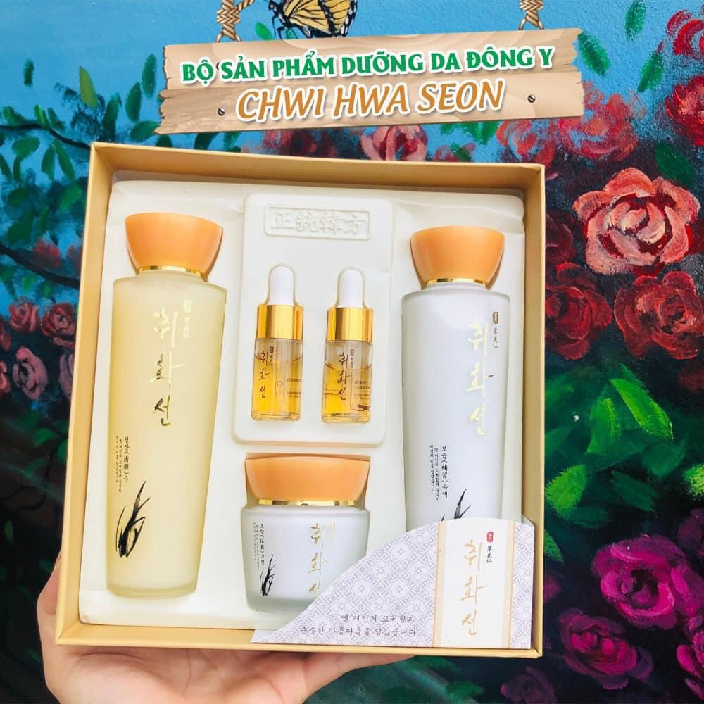 Set Dưỡng Da Tái Sinh Đông Y Chi Hwa Seon Hàn Quốc. Giúp da căng mịn trắng hồng, cải thiện tình trạng lão hoá
