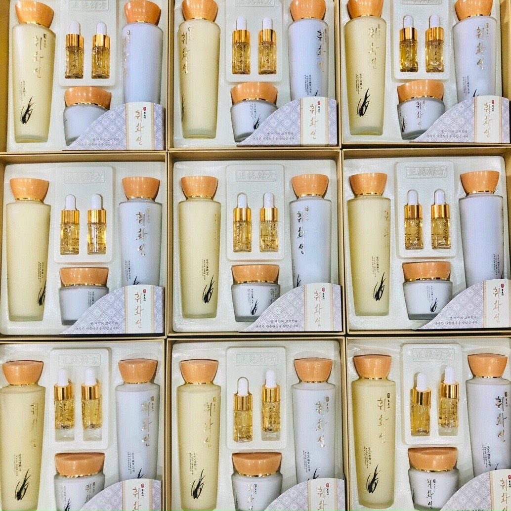 Set Dưỡng Da Tái Sinh Đông Y Chi Hwa Seon Hàn Quốc. Giúp da căng mịn trắng hồng, cải thiện tình trạng lão hoá