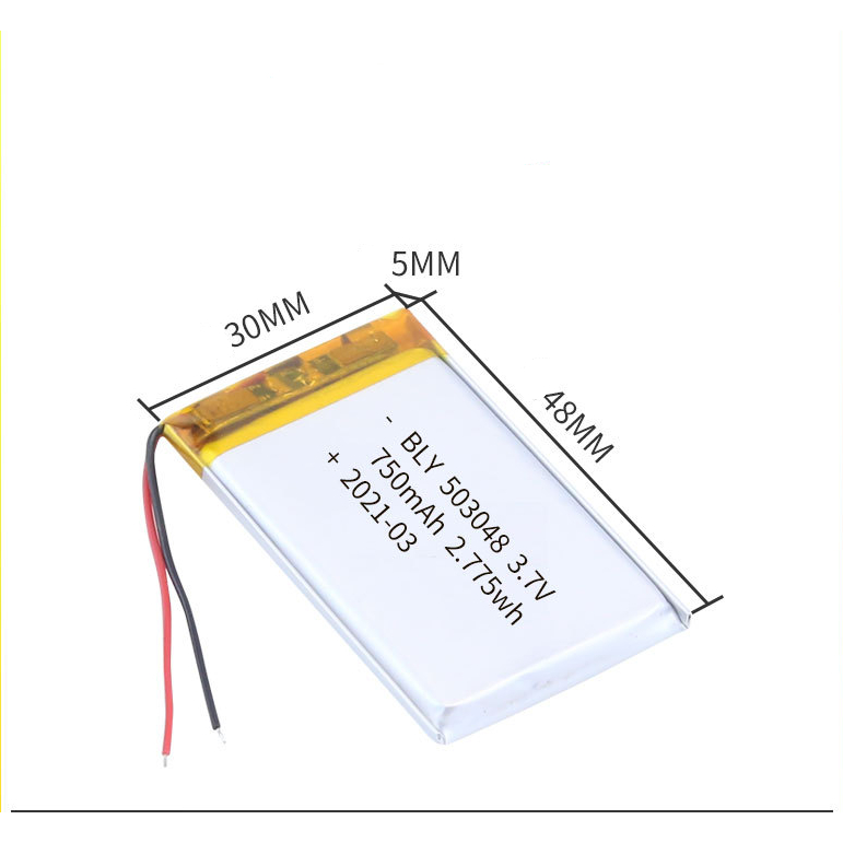Pin Sạc Lithium Polymer 1s 3.7V 750mah 503048 Tai Nghe Loa Mp3 MP4 MP5 GPS PSP Bluetooth Mới 100%
