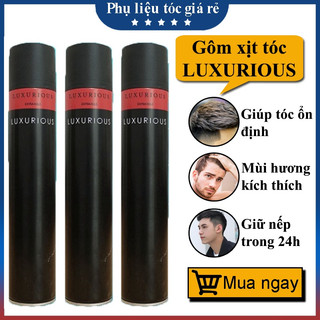 Gôm xịt tóc nam tạo kiểu tóc LUXURIOUS giữ nếp bóng mượt cao cấp