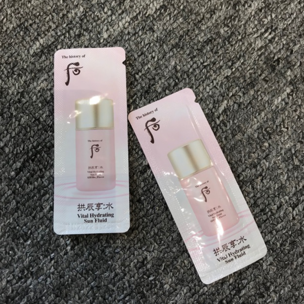 1 gói chống nắng whoo hồng Vital Hydrating Sun Fluid 50+