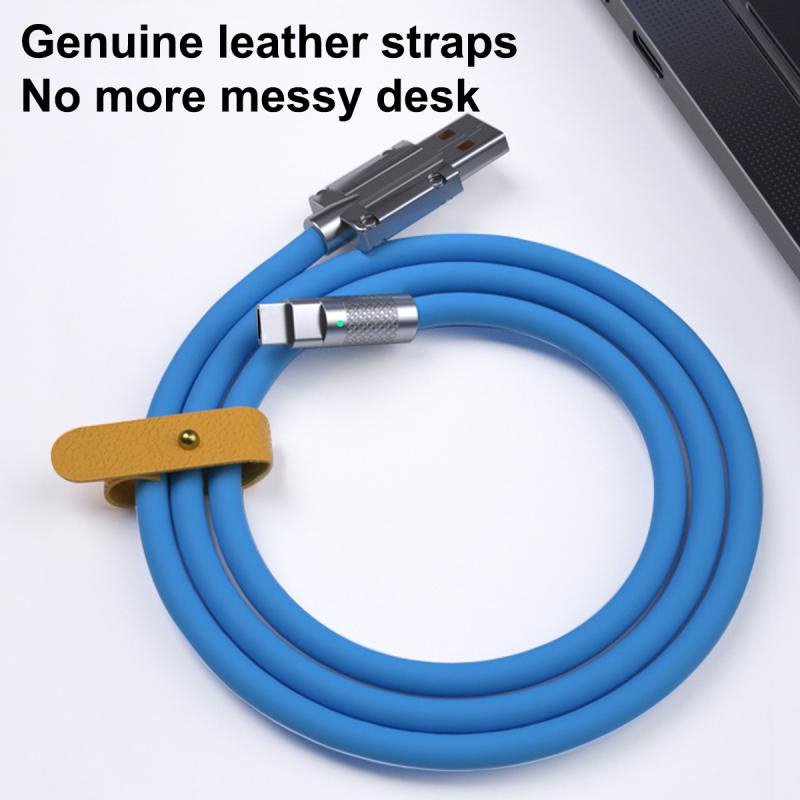 Dây Cáp Sạc Nhanh 120W 6A Bằng Hợp Kim Kẽm Và silicon Cho type-c / Micro USB