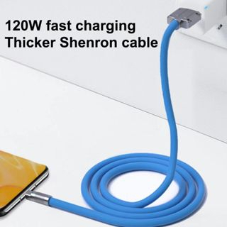 Dây Cáp Sạc Nhanh 120W 6A Bằng Hợp Kim Kẽm Và silicon Cho type-c / Micro USB