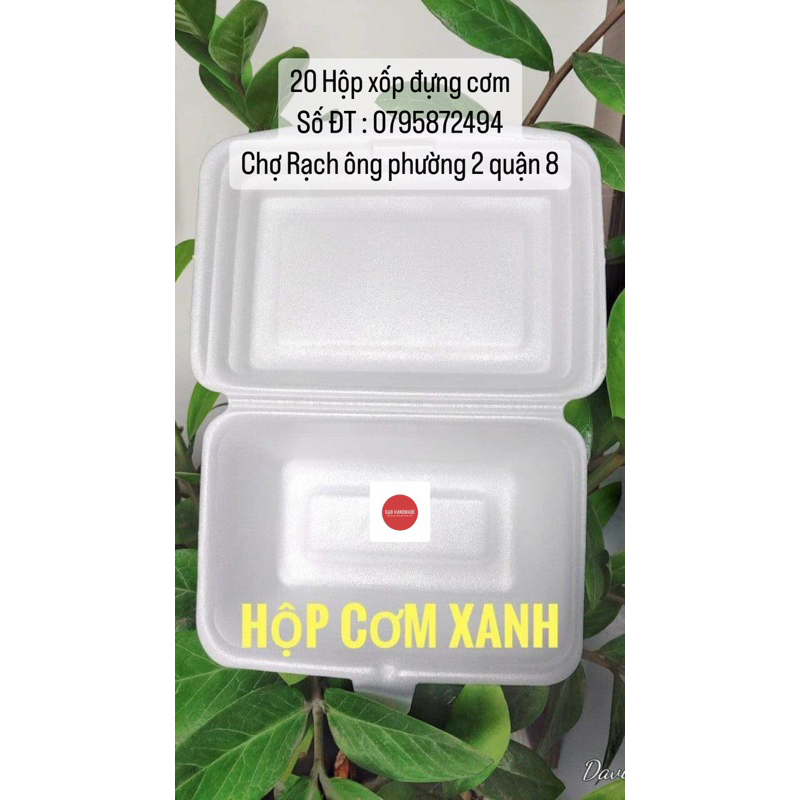 20 HỘP XỐP ĐỰNG CƠM - ĐỰNG THỰC PHẨM MANG VỀ CỠ LỚN