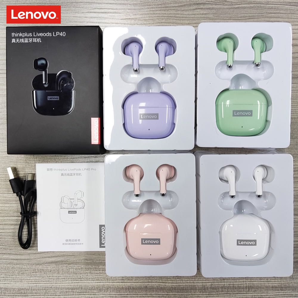 Tai Nghe Bluetooth Lenovo LP40 Pro think plus Nhét tai không dây chống ồn Tws 5.1 Lp40Pro bass mạnh và tích hợp mic