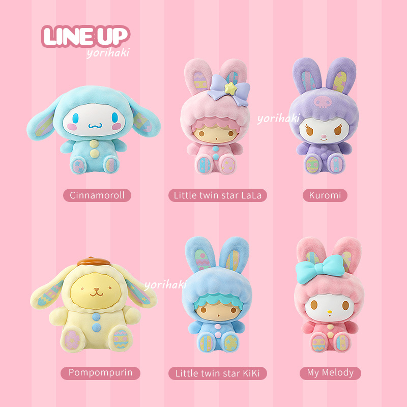 Blindbox Sanrio Rabbit - Mô hình Sanrio Characters - Mẫu 4. Thỏ phủ nhung