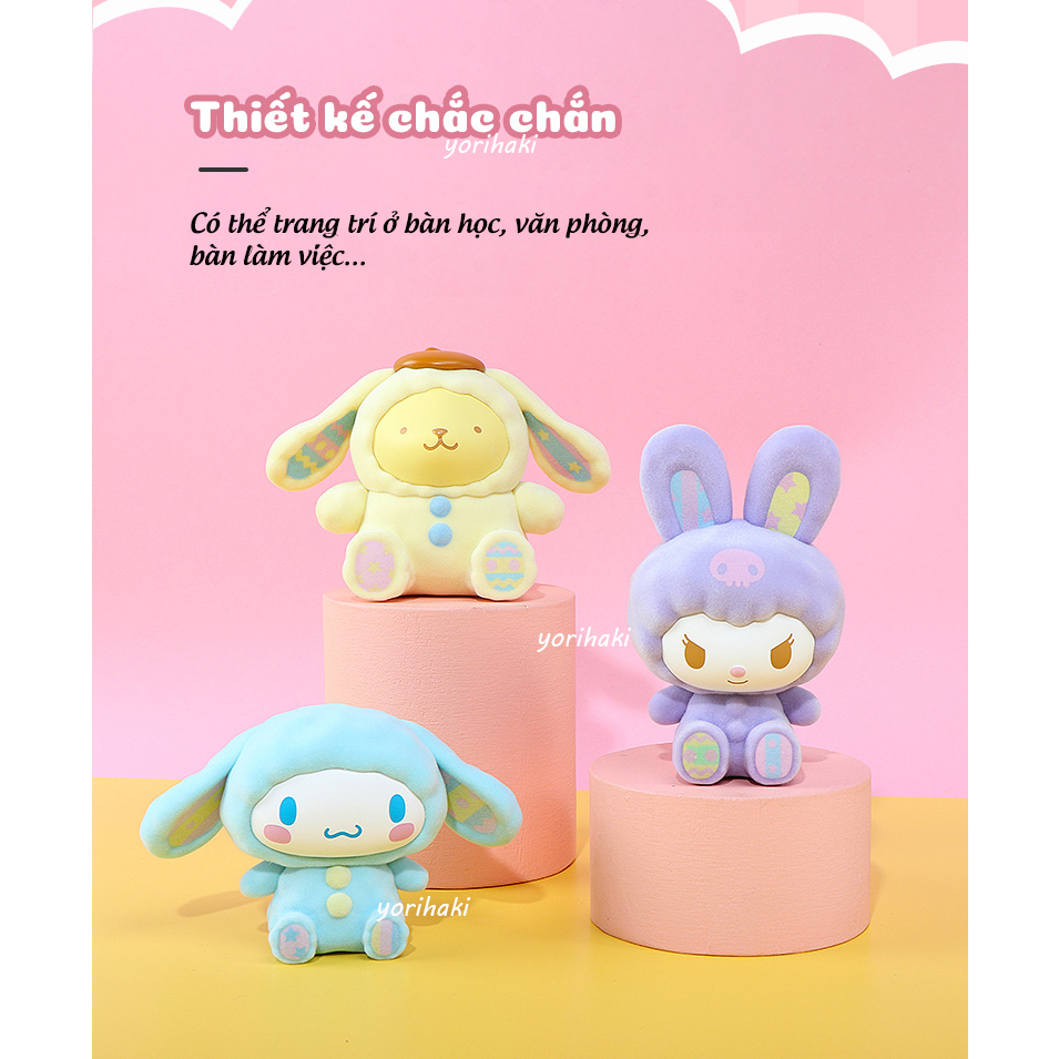 Blindbox Sanrio Rabbit - Mô hình Sanrio Characters - Mẫu 4. Thỏ phủ nhung