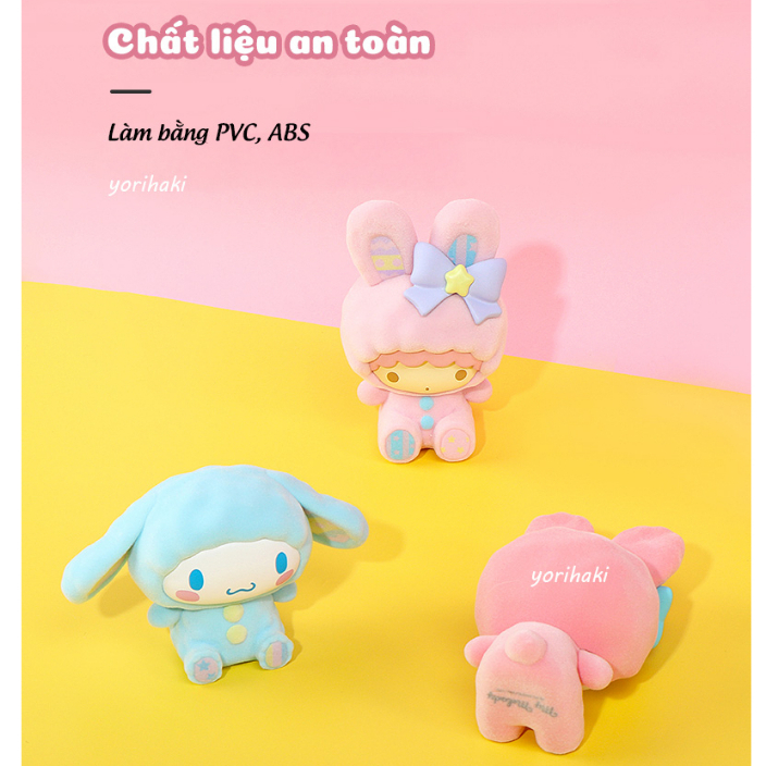 Blindbox Sanrio Rabbit - Mô hình Sanrio Characters - Mẫu 4. Thỏ phủ nhung