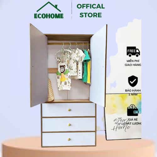 Tủ Quần Áo Bằng Gỗ MDF Tủ Nhỏ Đựng Quần Áo Trẻ Em 5 Cánh Đa Năng Cao Cấp Tiện Lợi Decor Phòng Ngủ Siêu Xinh