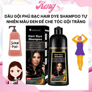 Dầu gội phủ bạc hair dye shampoo 500ml Phần Lan thành phần tự nhiên giúp đen tóc chỉ sau 1 lần gội