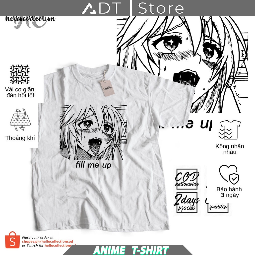 Áo thun hình Hentai Lewd - Fill Me Up Anime cực chất giá rẻ mẫu HOT bán chạy