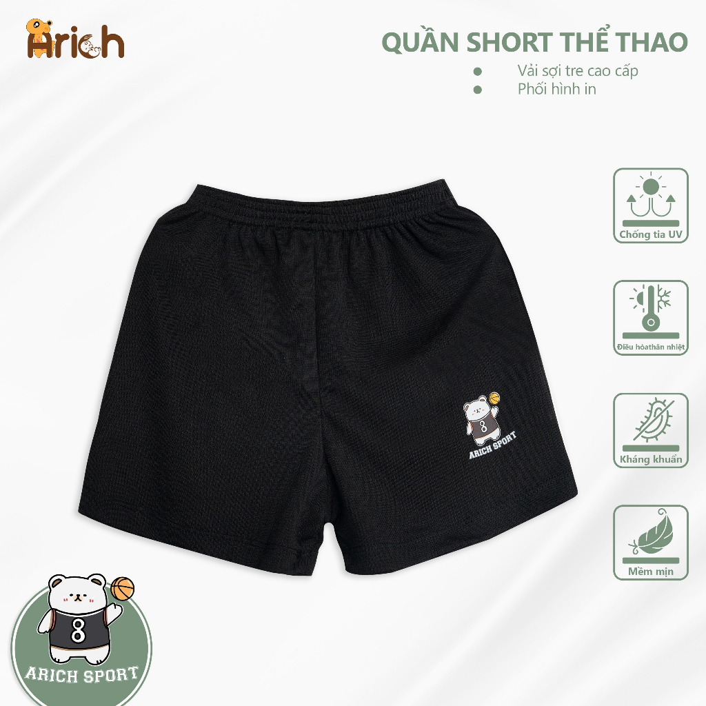 Set áo Polo và Quần thể thao Arich mềm mát cho bé (size 18 tháng đến 5 tuổi)