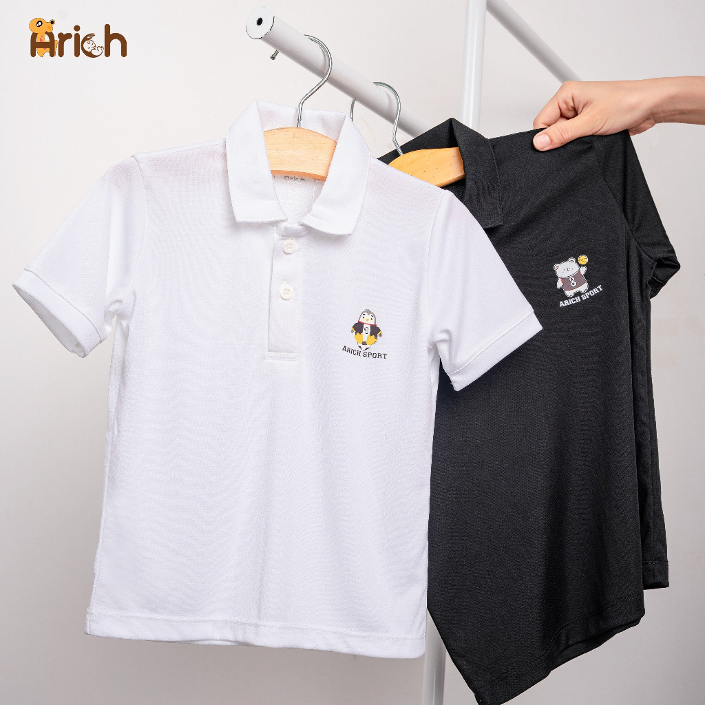 Set áo Polo và Quần thể thao Arich mềm mát cho bé (size 18 tháng đến 5 tuổi)