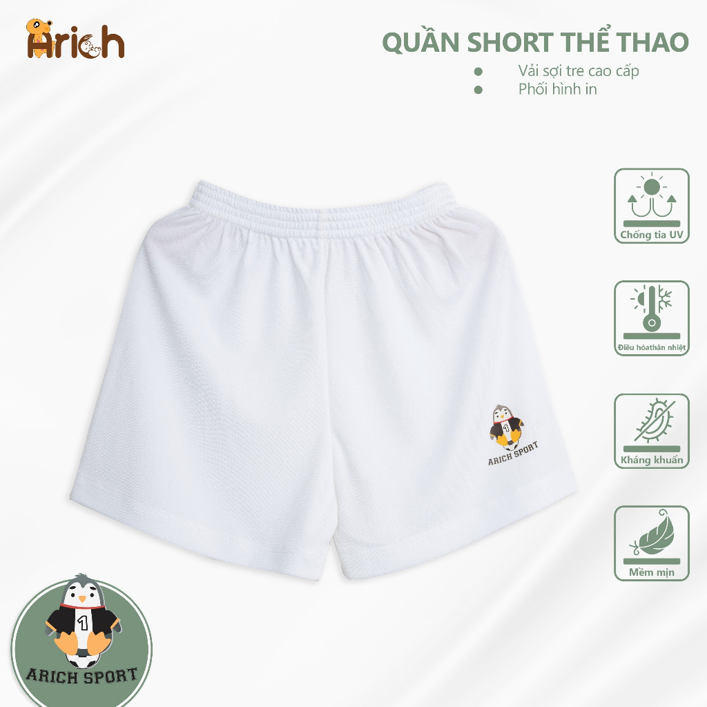 Set áo Polo và Quần thể thao Arich mềm mát cho bé (size 18 tháng đến 5 tuổi)