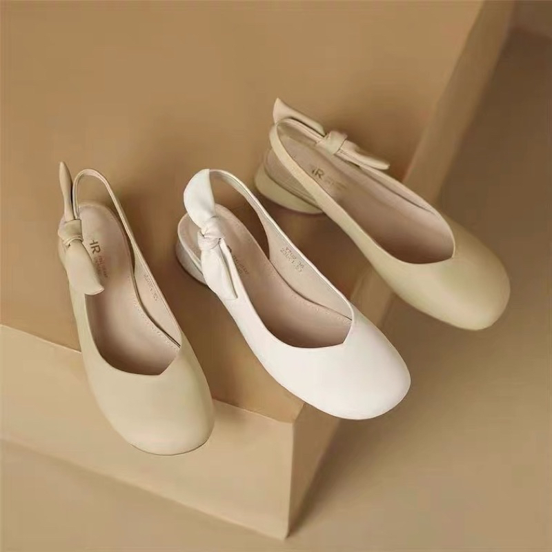 ( IB SHOP . SẴN LẺ SIZE )_ Mã 702 Giày búp bê gắn nơ tiểu thư phiên bản Hàn siêu xinh