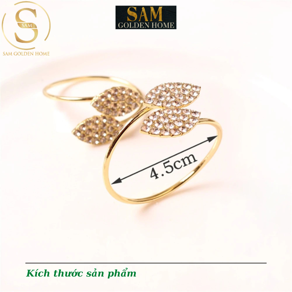 Set 6 Napkin Ring Sophia Gold Cao Cấp Sang Trọng
