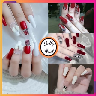 Móng tay giả kèm keo Belly Nail bộ 24 móng giả kèm keo nail box