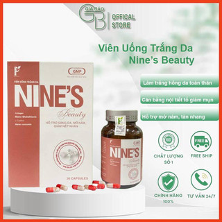 Nines beauty viên uống trắng da mờ nám 9 ngày đẹp chính hãng hộp 30 viên
