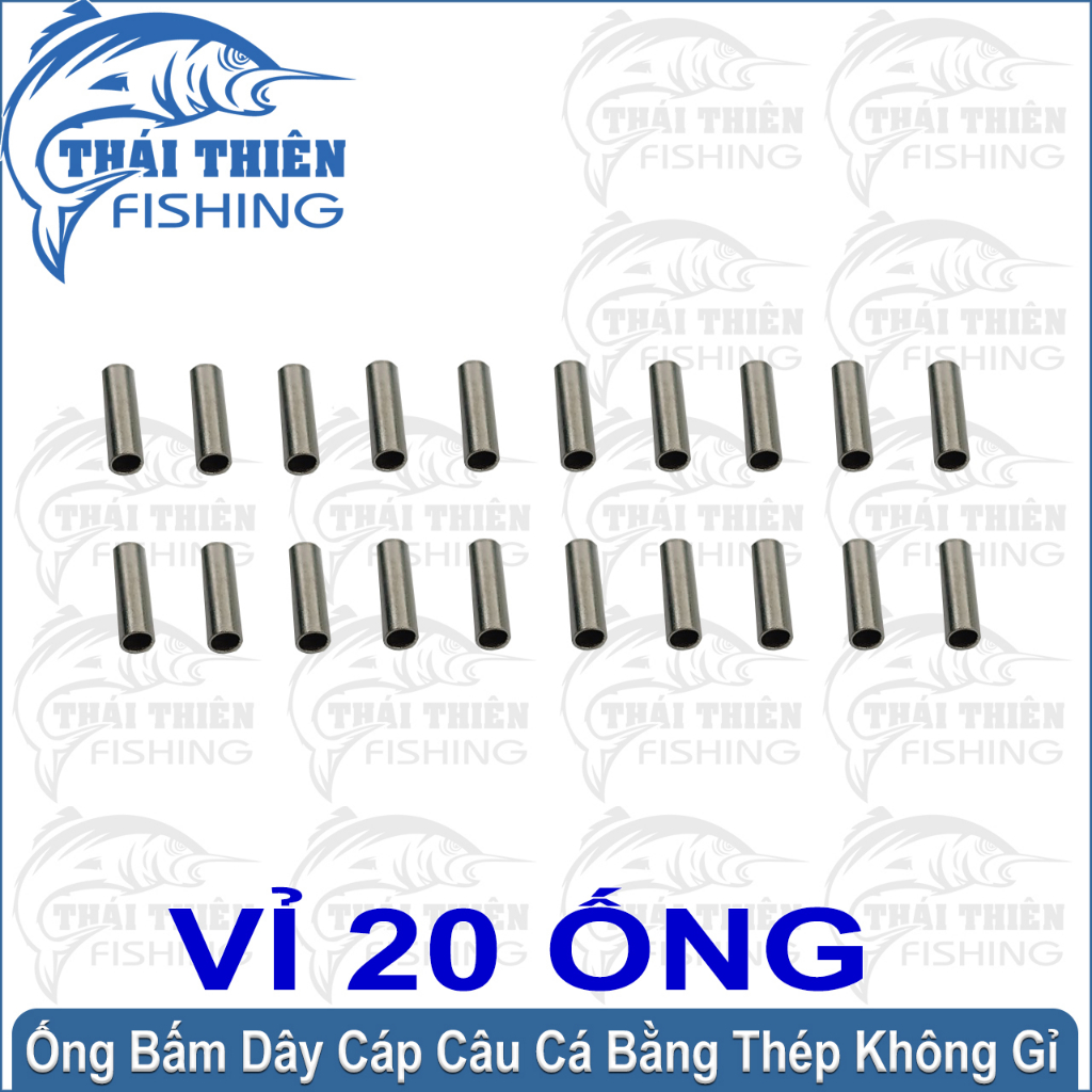 Combo 20 Đầu Ống Bấm Dây Cáp Câu Cá Pioner Bằng Thép Không Gỉ Chuyên Dùng Bấm Đầu Dây Cáp Làm Thẻo Câu Cá
