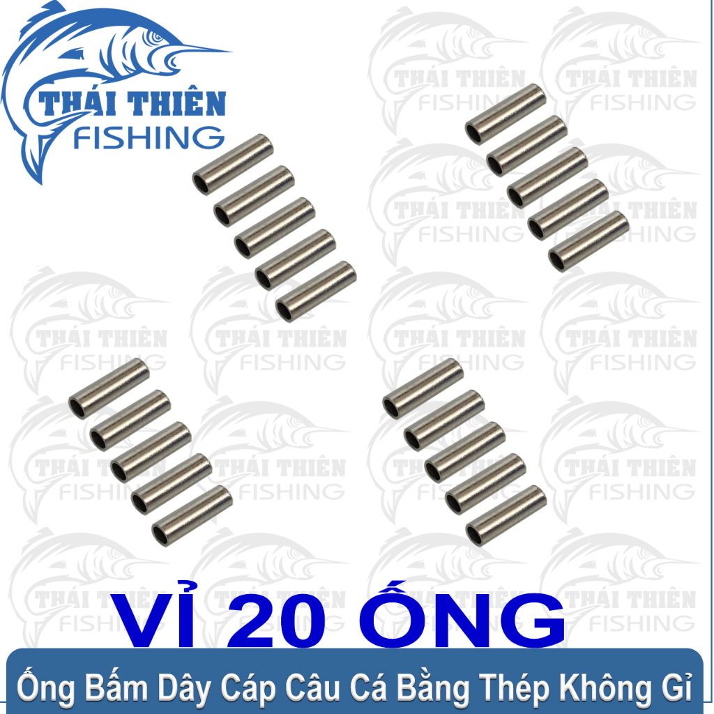 Combo 20 Đầu Ống Bấm Dây Cáp Câu Cá Pioner Bằng Thép Không Gỉ Chuyên Dùng Bấm Đầu Dây Cáp Làm Thẻo Câu Cá